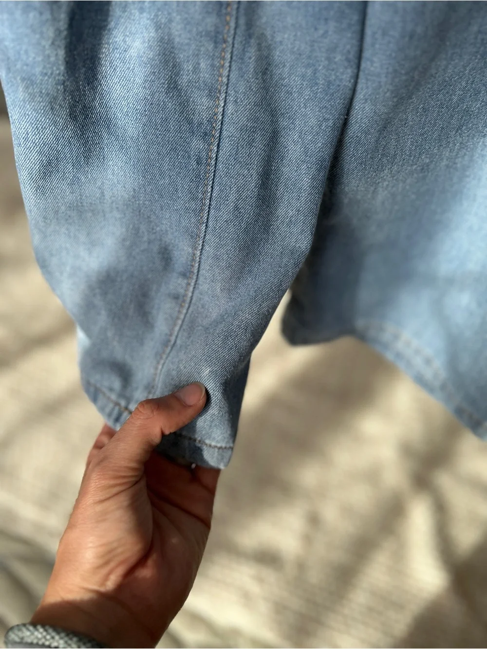 Sincerely Jules Wide-Leg Jeans — Light Blue Denim
